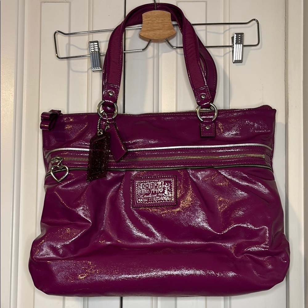 Coach Purple Tote Bag